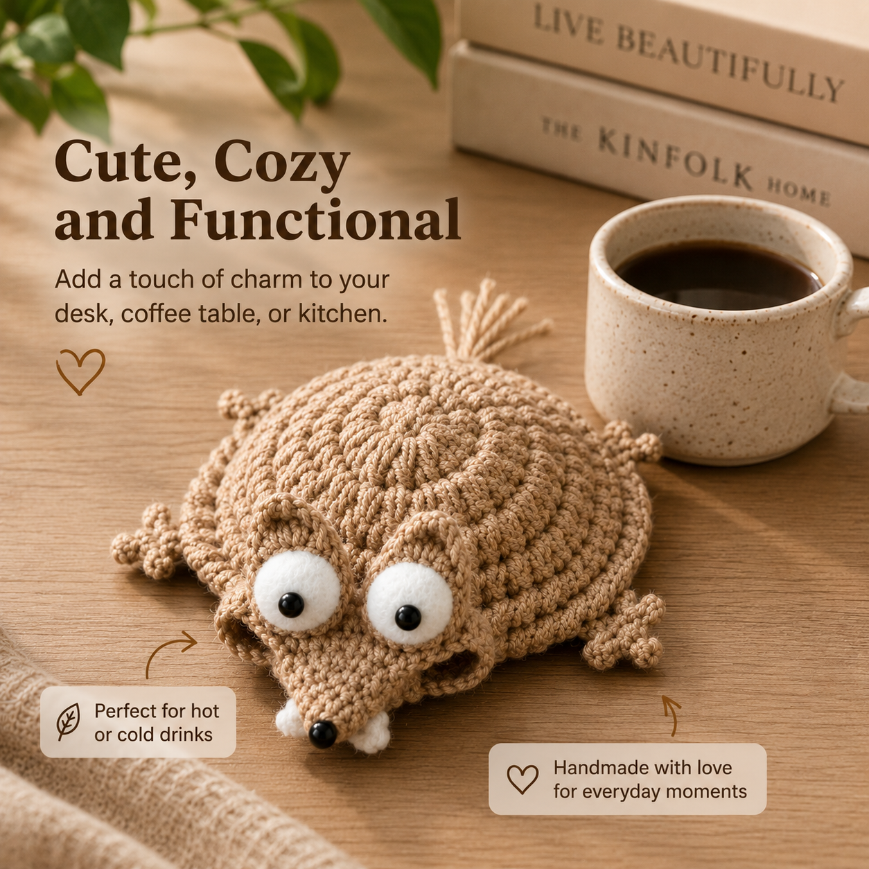 Lustiger Igel-Untersetzer für emotionale Unterstützung