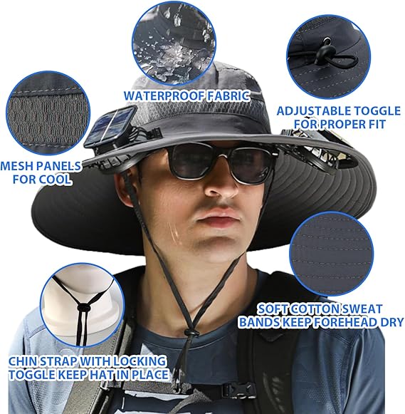 🔥2026 Summer Hot Sale🔥Solar Cooling Sun Hat – Portable Fan Cap