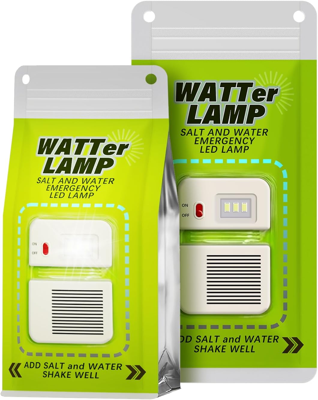 Tragbare Salzwasser-Campinglaterne – 50 Lumen LED-Notlicht, umweltfreundliche, batterielose Outdoor-Lampe für Camping, Wandern, Angeln, wasserdichtes Design, 140 Stunden Laufzeit