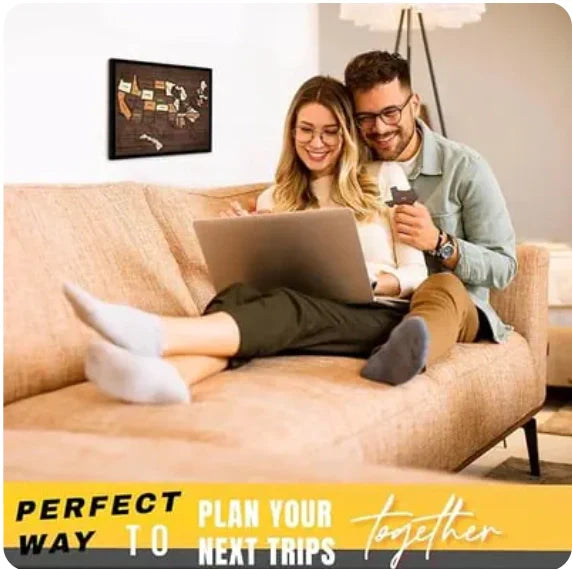 🔥Letzter Tag 49% RABATT -🇺🇸 Holz-USA-Reisekarte Puzzle🧩Eine stilvolle Art, Ihre Reise zu verfolgen