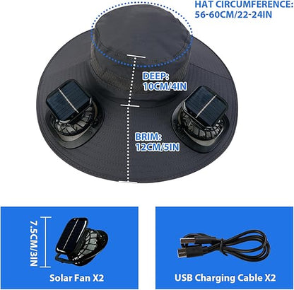 🔥2026 Summer Hot Sale🔥Solar Cooling Sun Hat – Portable Fan Cap