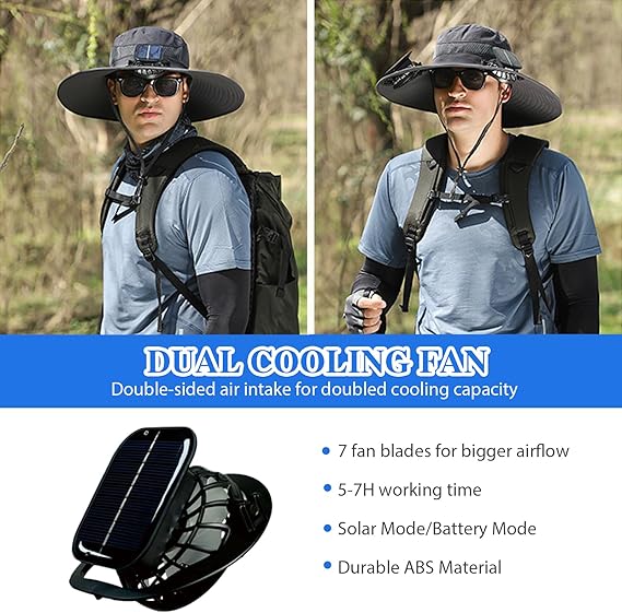 🔥2026 Summer Hot Sale🔥Solar Cooling Sun Hat – Portable Fan Cap